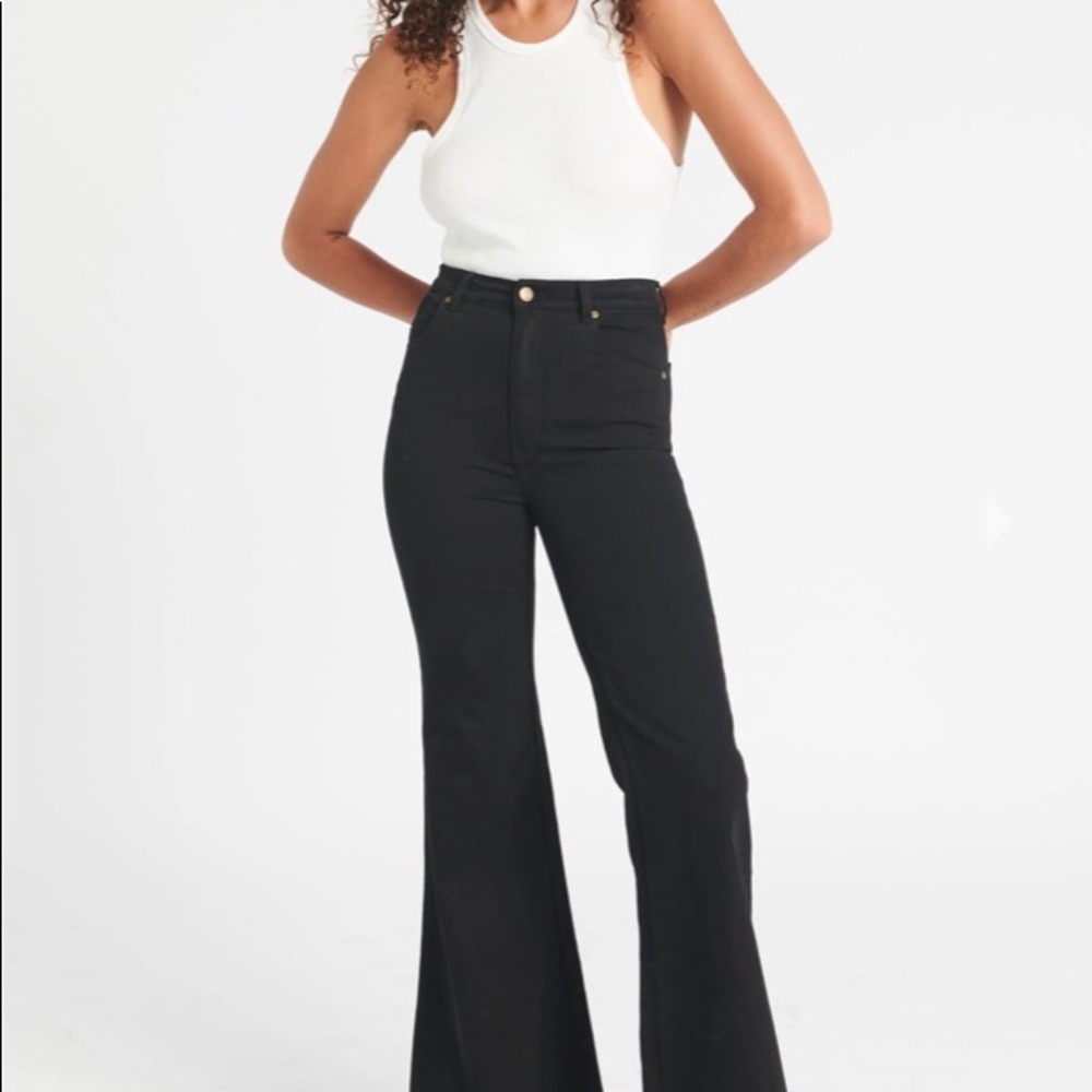 Rollas Eastcoast flare crop flared jeans